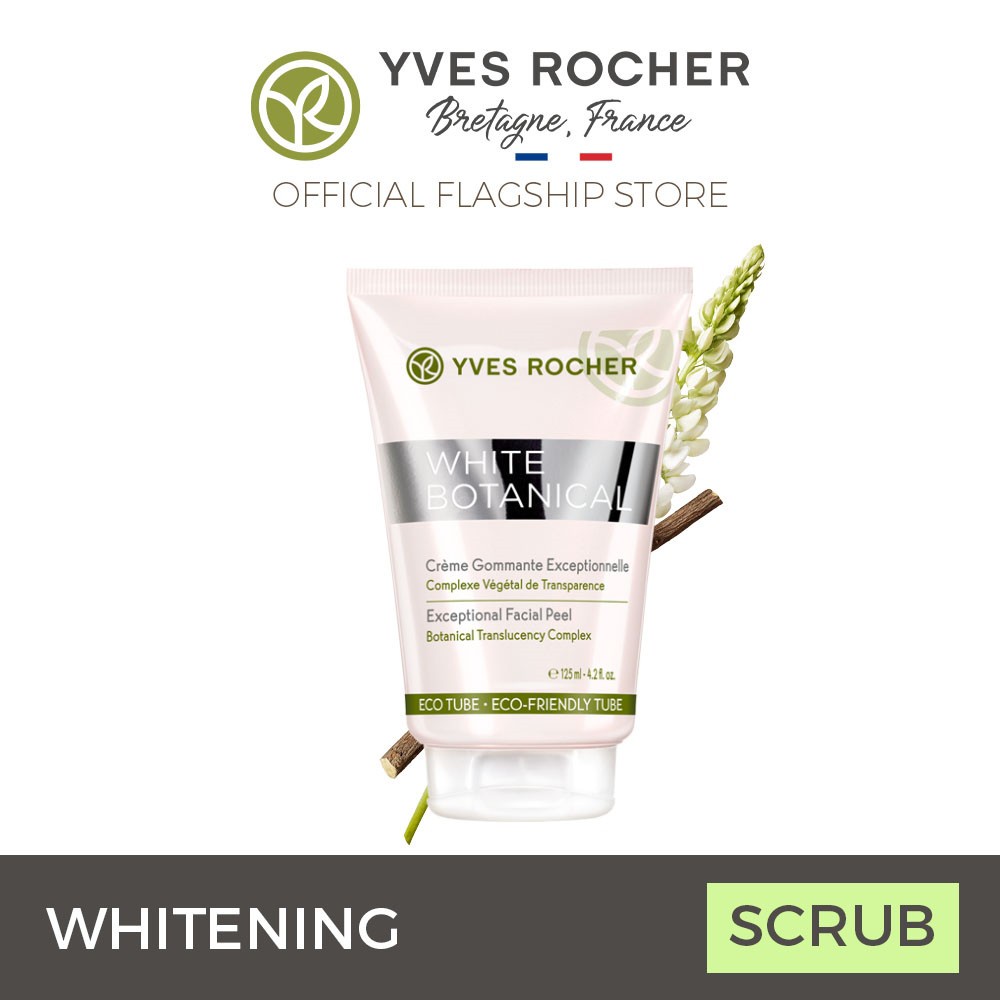 ∈YVES ROCHER Whitening Peeling Scrub Facial Wash 125ml White