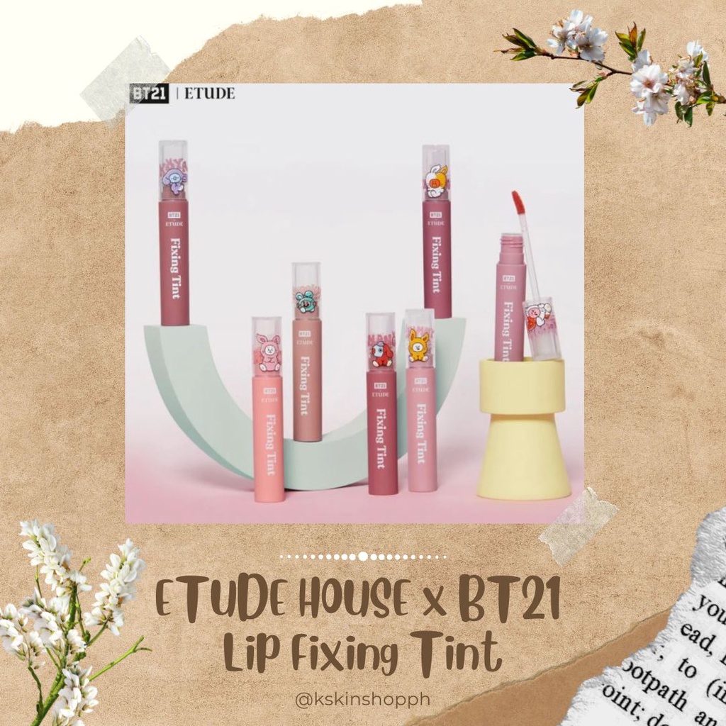 ETUDE HOUSE x BT21 Lip Fixing Tint Shopee Philippines