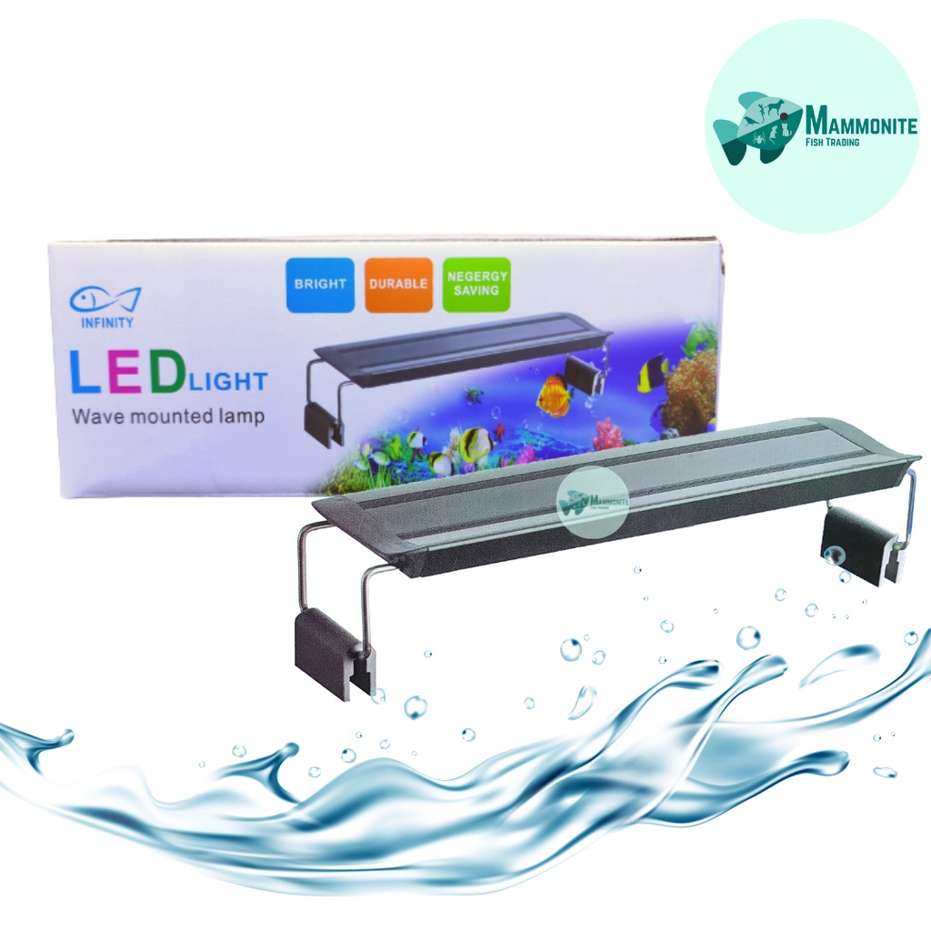 Infinity Aquarium LED Light Wave Mounted Lamp 20cm Red White Blue White ...