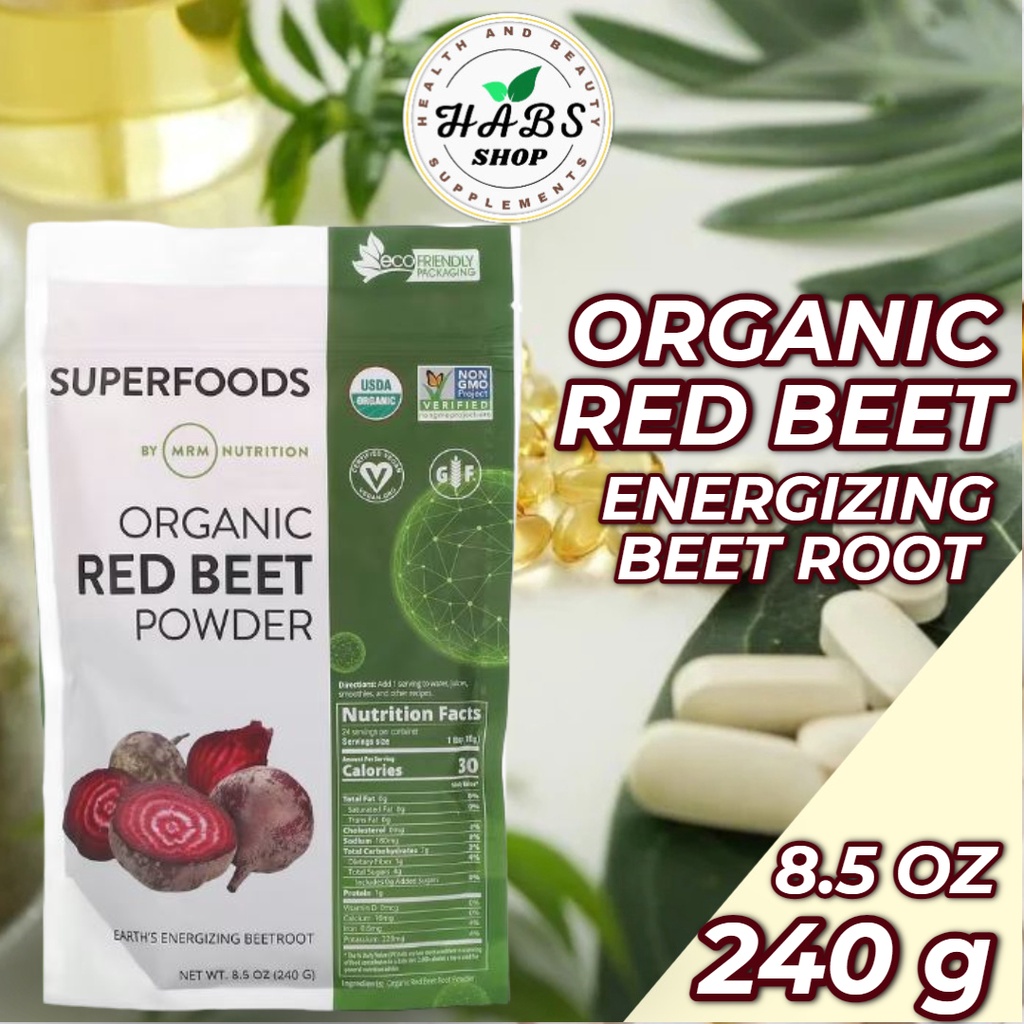 Beet Root Mrm Red Organic Beetroot Powder 85 Oz 240 Grams Shopee