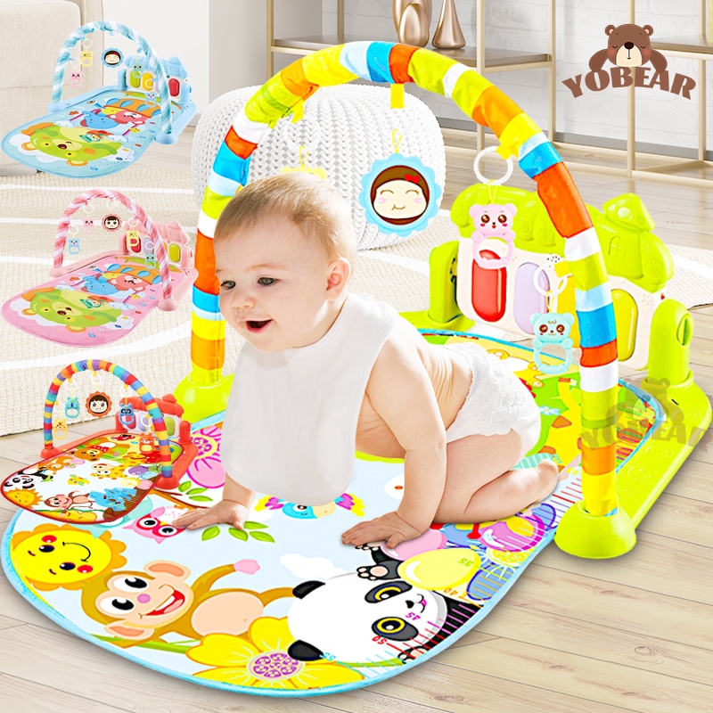 Baby Music Piano Keyboard Play Rack Kids Early Education Gym Crawling ...