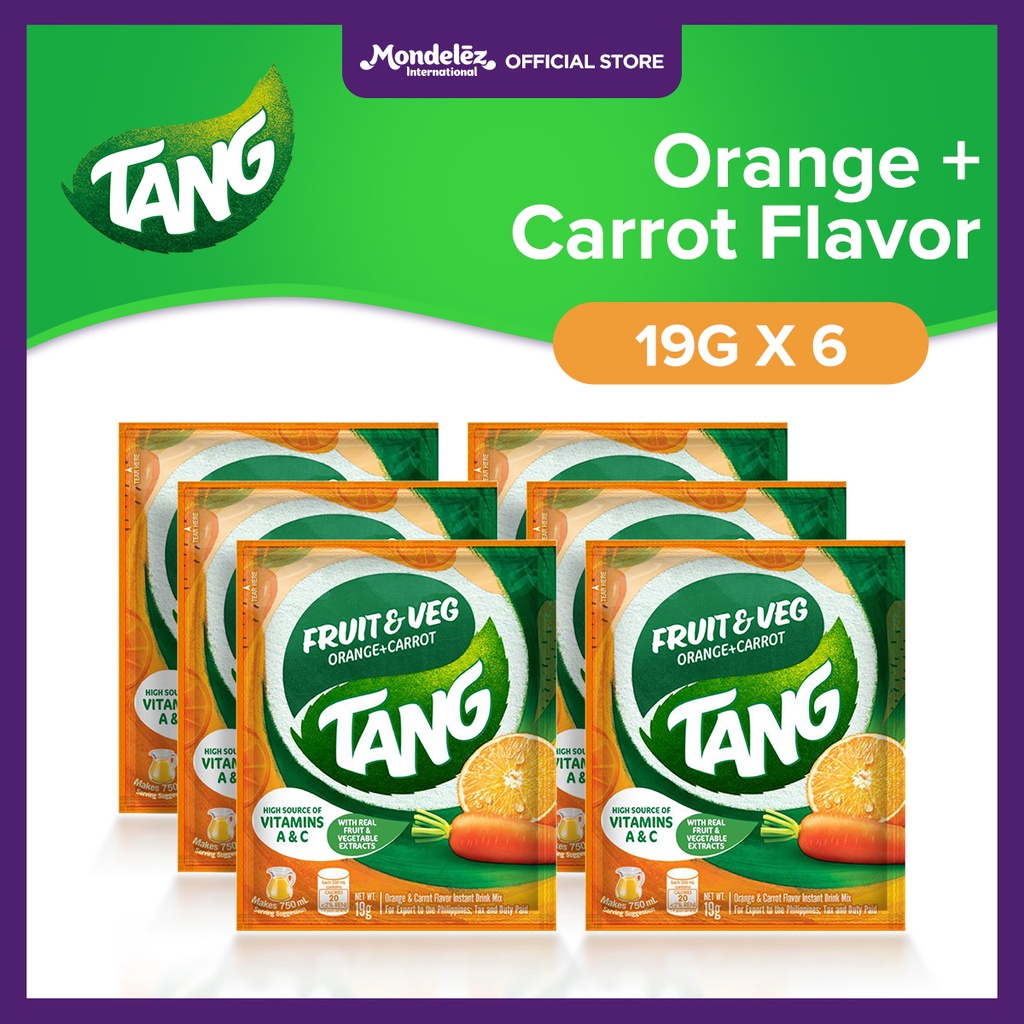 Tang Instant Drink Mix - Fruit and Vegetable Orange and Carrot Flavor ...