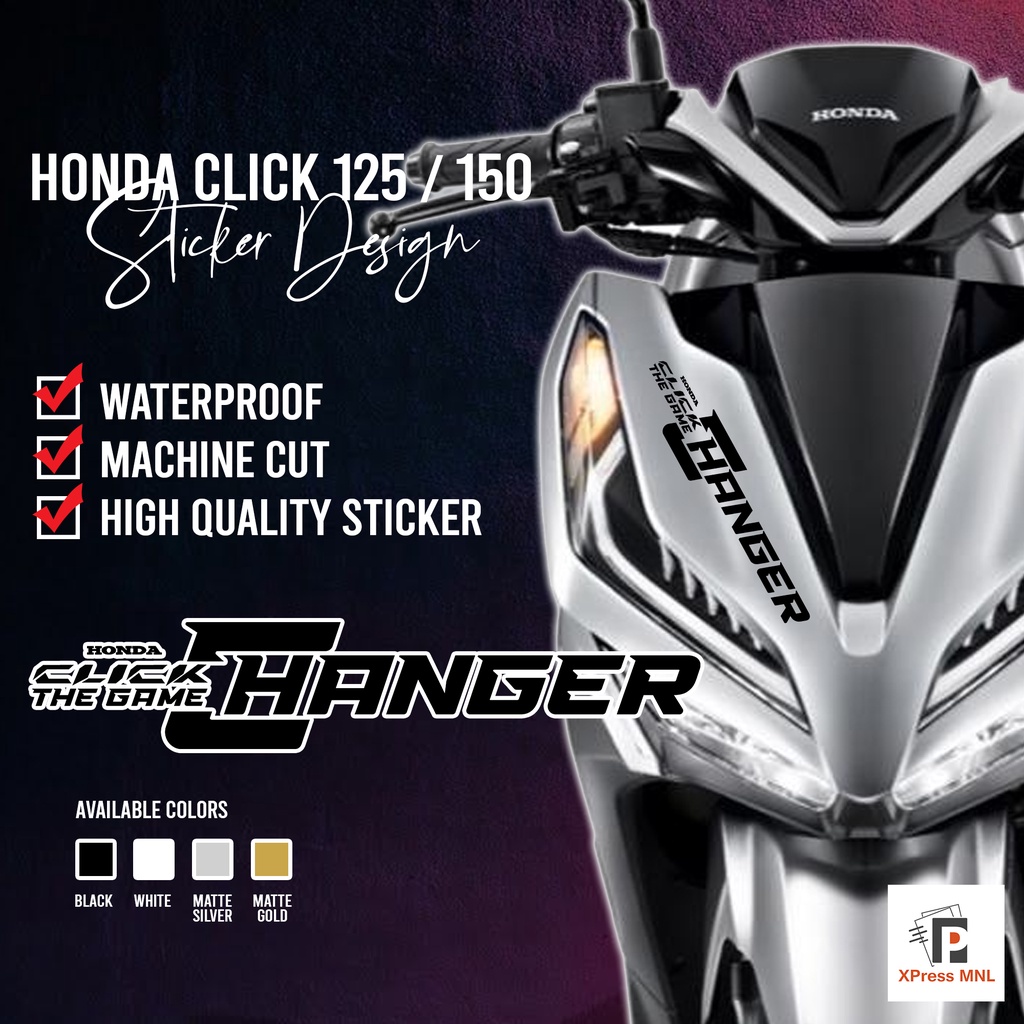 Game Changer Honda Click Waterproof Sticker, Decals, Anti Scratch ...