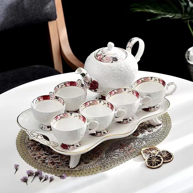 European Coffee Cup Highend exquisite British ceramic flower tea cup