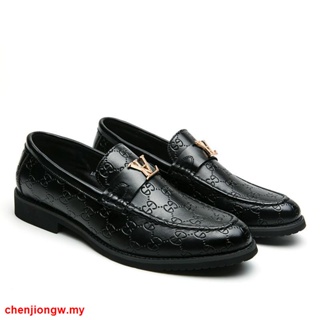 Wsqyaa.my 100% Original Fashion New Louis Vuitton LV Formal Slip-Ons Dress  Casual Leather shoes LV h