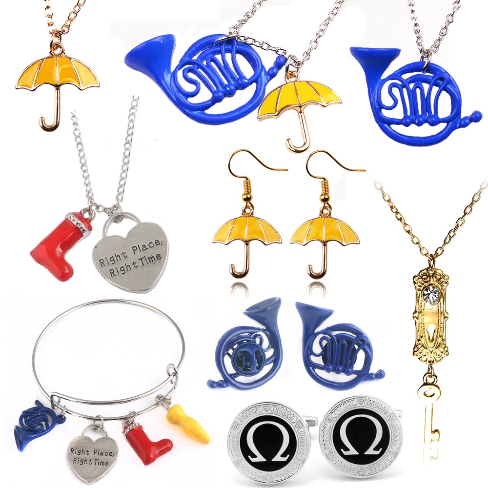 SG How I Met Your Mother Necklace Blue French Horn Yellow Umbrella With