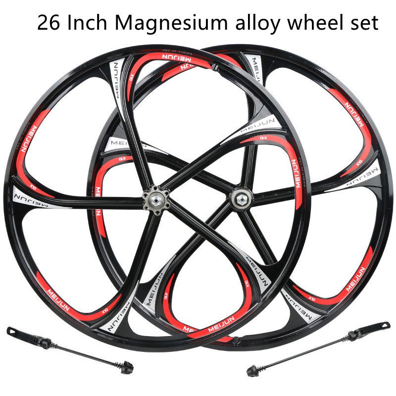 26 Inch Magnesium Alloy MTB Bearing Integrated Wheel Set Rim Hub
