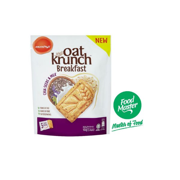 Munchy's Oat Krunch Breakfast Biscuits~Chia Seeds & Milk @ 160g ( Free ...