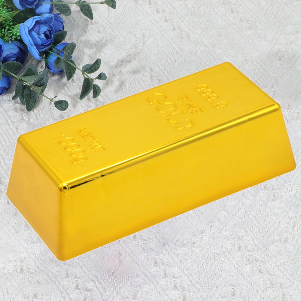 TAVB Gold Bar Bullion Brick Fake Bars Golden Pirate Treasure Faux
