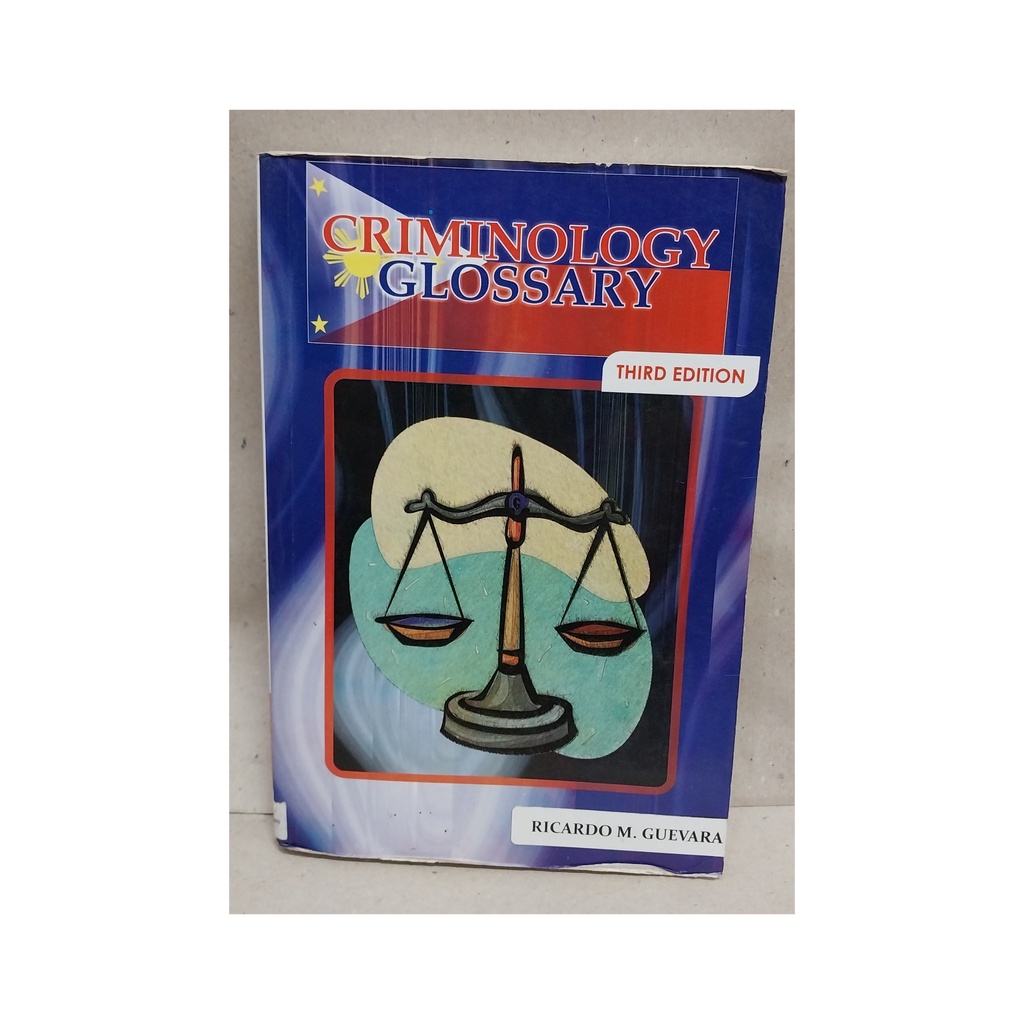 Criminology Glossary 3rd Edition Shopee Philippines 0345