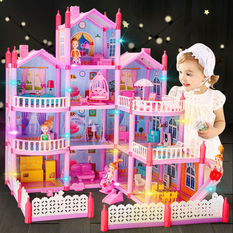 Children s doll house girls toys multiple room types can choose LED lights gift dolls. Shopee Philippines