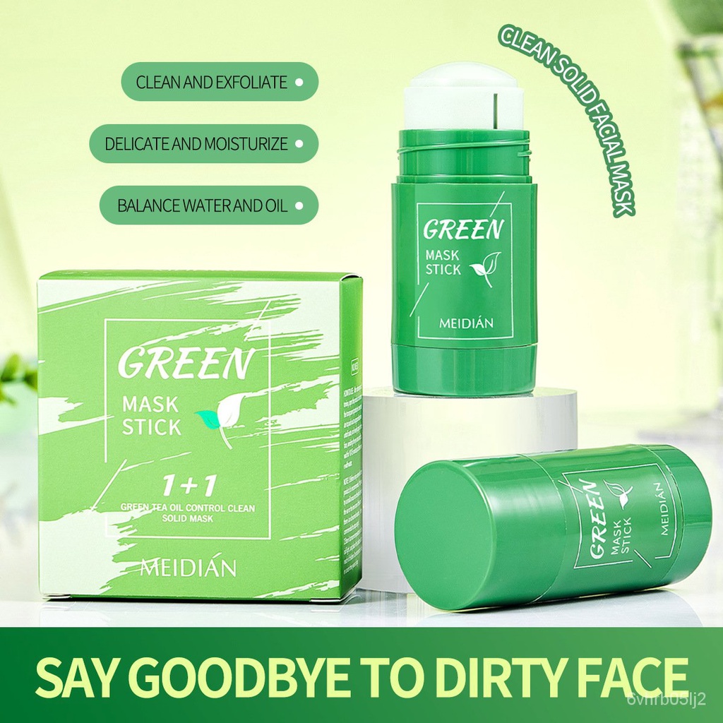 Meidian English Green Tea Solid Mask Deep Cleansing Oily Skin Eggplant