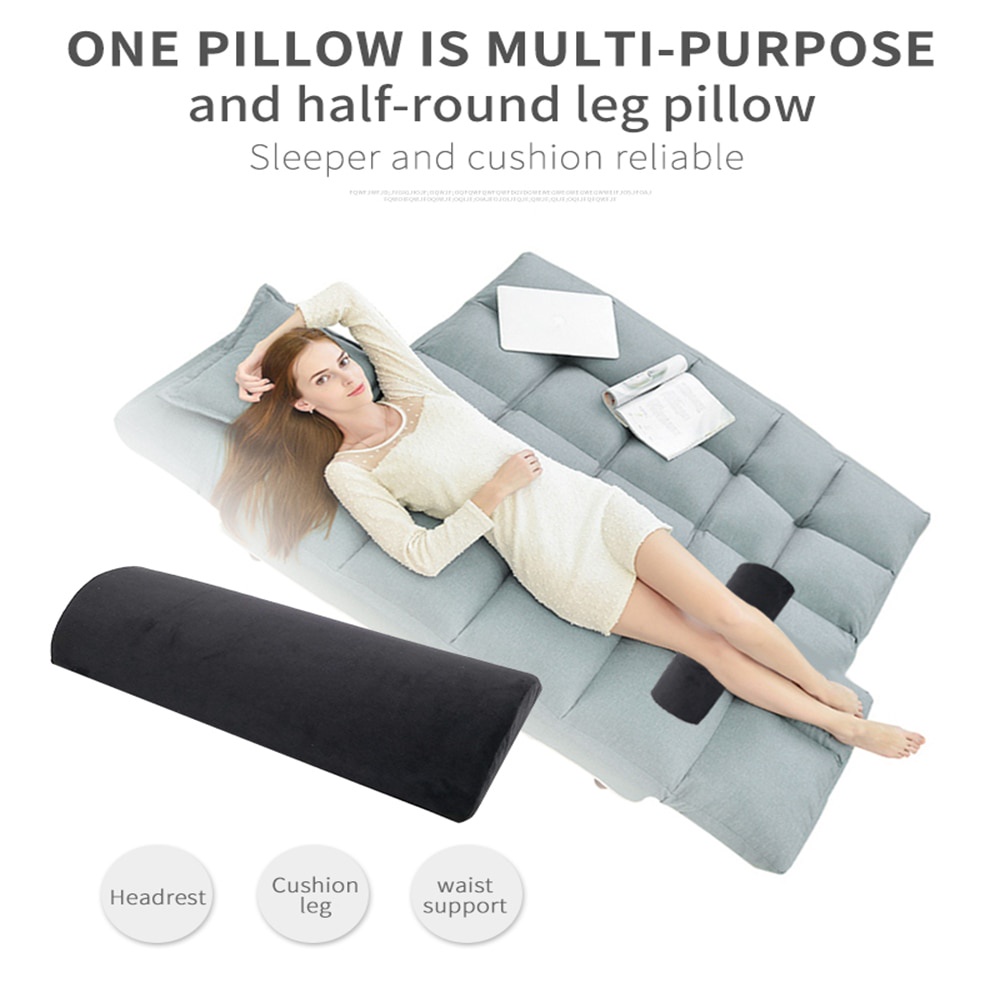 pkgb Outdoor Bolster SemiRoll Leg Pillow Travel Pad Cotton Memory Foam