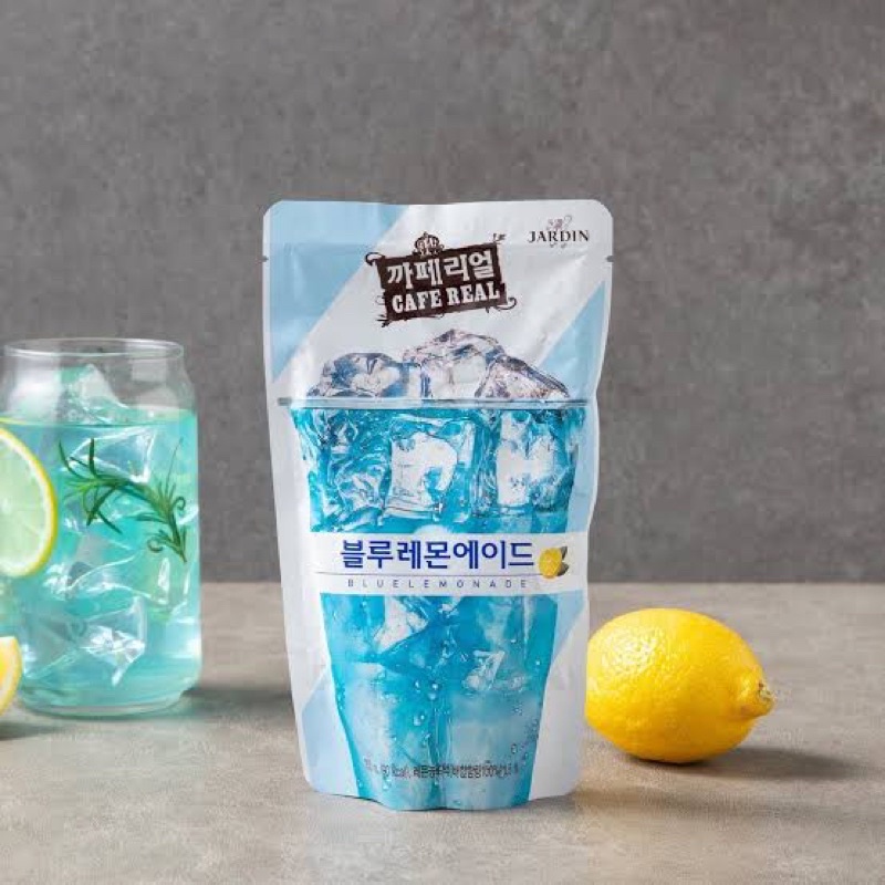 Jardin Cafe Real Blue Lemon Ade Korean Pouch Drink 230ml | Shopee ...