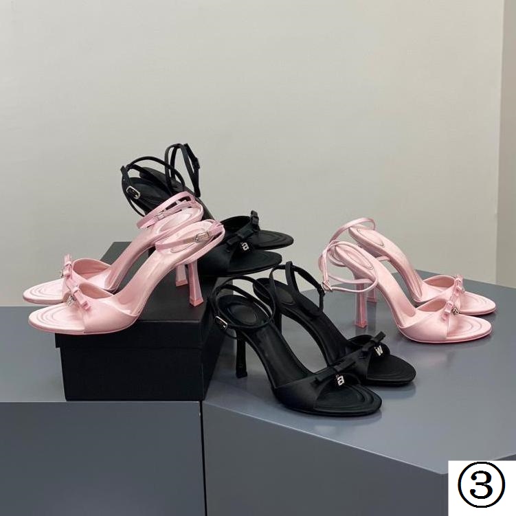 Fish Mouth Knot High Heel Sandals