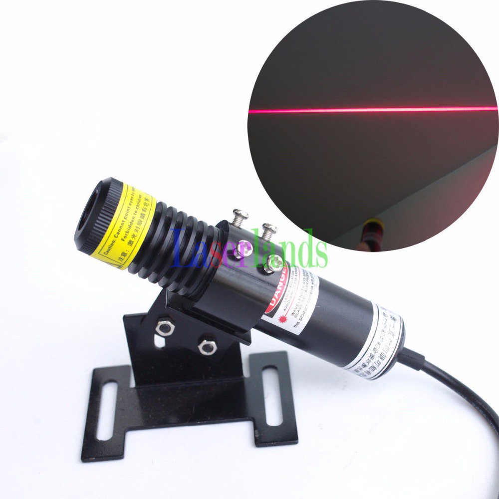 22100 100mW 648nm Red LINE Laser Module Diode with adapter Glass Lens ...