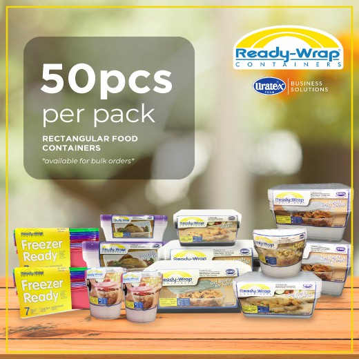 ☂﹍Uratex Readywrap Microwavable Food Container Clear 750ml 50PCS (R750 ...