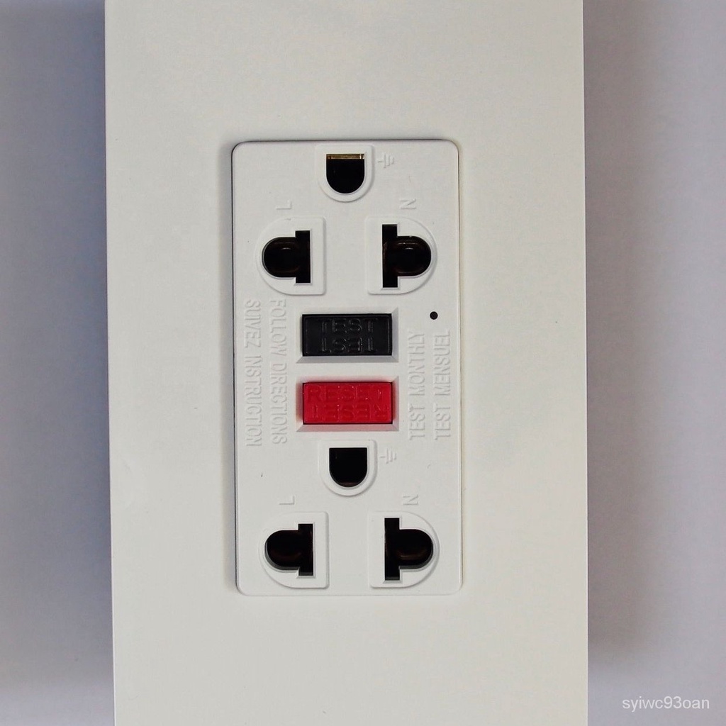 16A GFCI 220V outlet Ground Fault Circuit Interrupter duplex receptacle ...