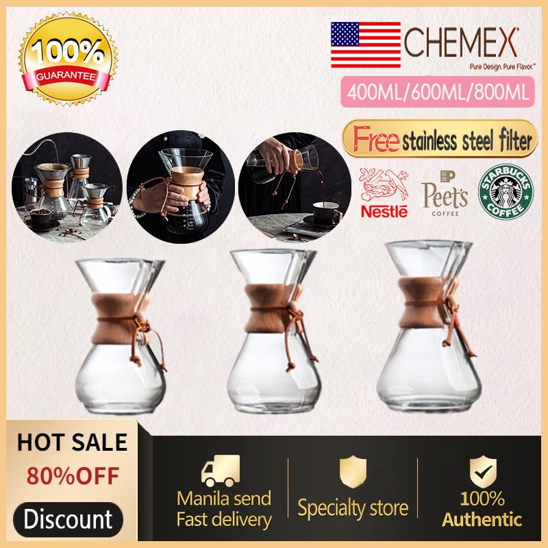 ☋CHEMEX Pour over coffee Maker Coffee Pot drip coffee Dripper Coffee