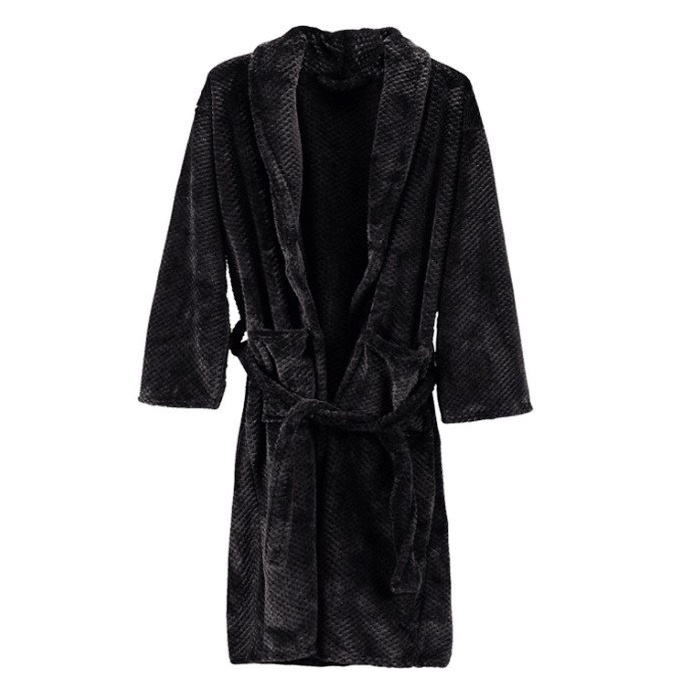 High quality bathrobe efficient black bath robes cotton spa robe ...
