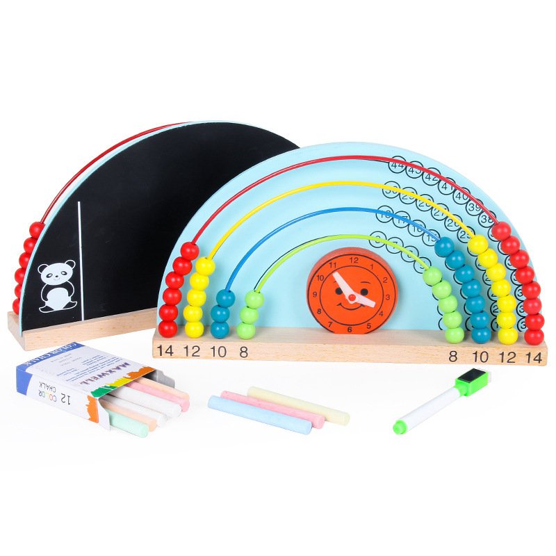 Wooden Rainbow Abacus Numbers Counting Calculating Beads Abacus ...