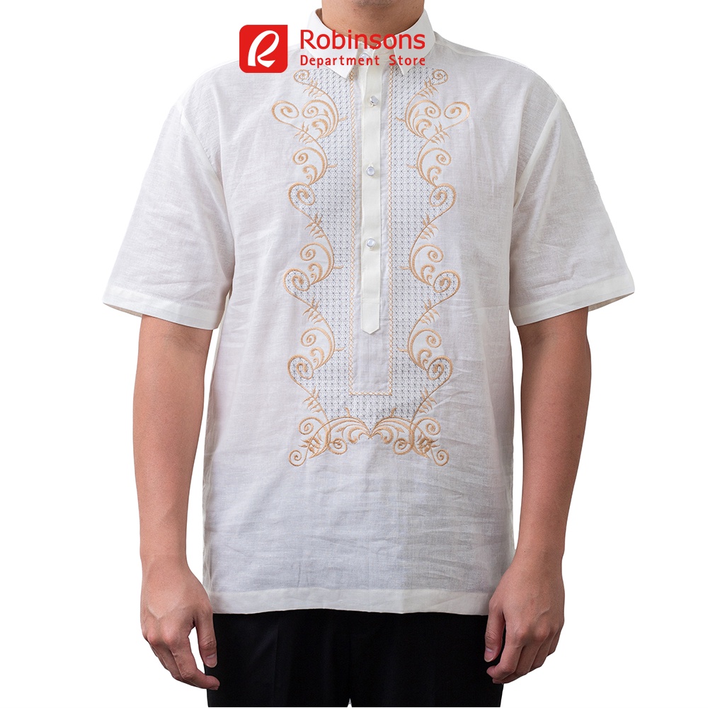 Executive Men's Embroidered Shortsleeves Gusot Mayaman Office Barong ...