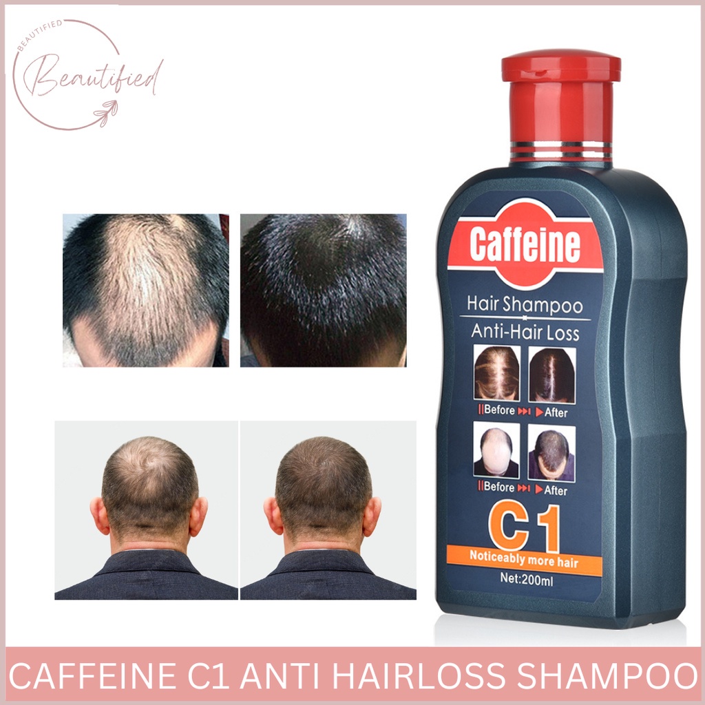 100 Authentic Caffeine Hair Thick C1 Anti Hair Loss Shampoo Hair Grower Shampoo 200ml Shopee 7709