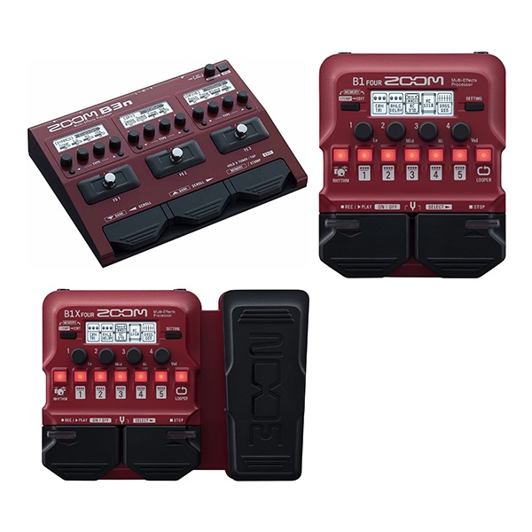 ZOOM Four MultiEffects Processor for Bass Red B1 FOUR / B1X FOUR / B3n