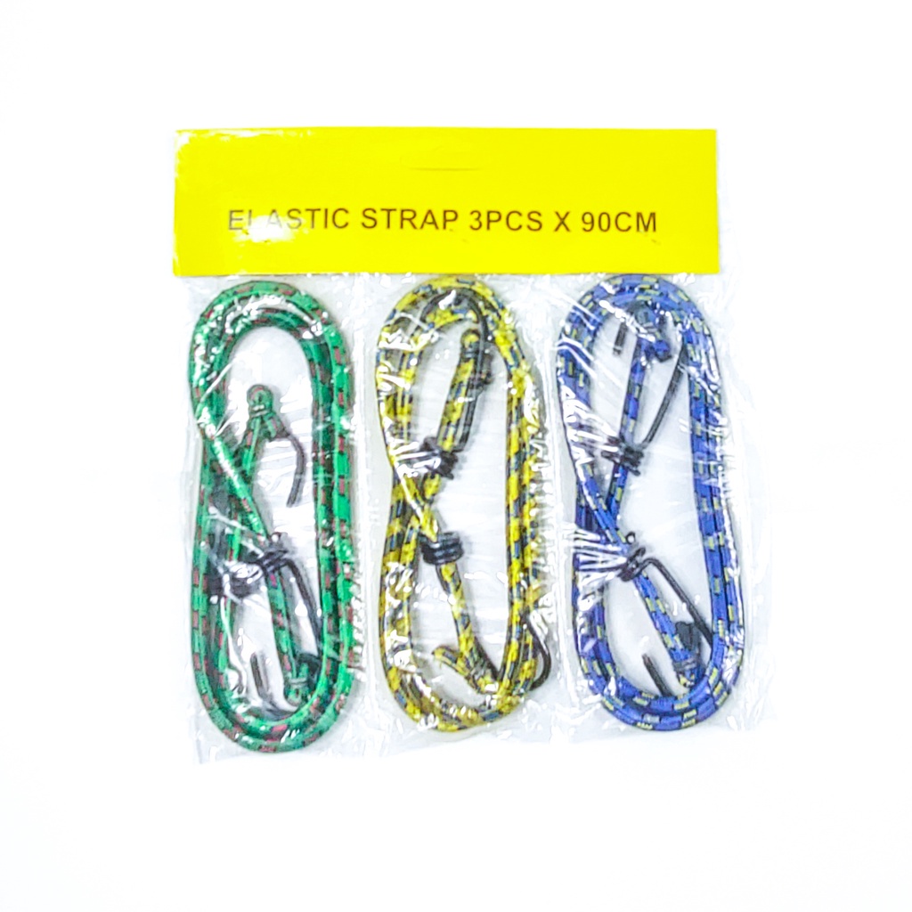 ∋ COD DVX 3pcs Luggage Rope w/ hook Travel Strap Metal Stretchy Braid