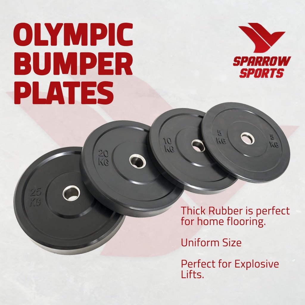 ♀☑♕15kg (1 pair) Sturdy Rubber Bumper Plates for Barbells Shopee