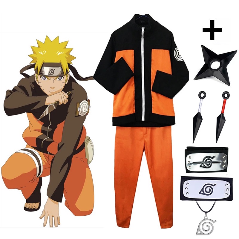 Uzumaki Naruto Cosplay Costume Anime Ninjao Shippuden Cos Cartoon ...