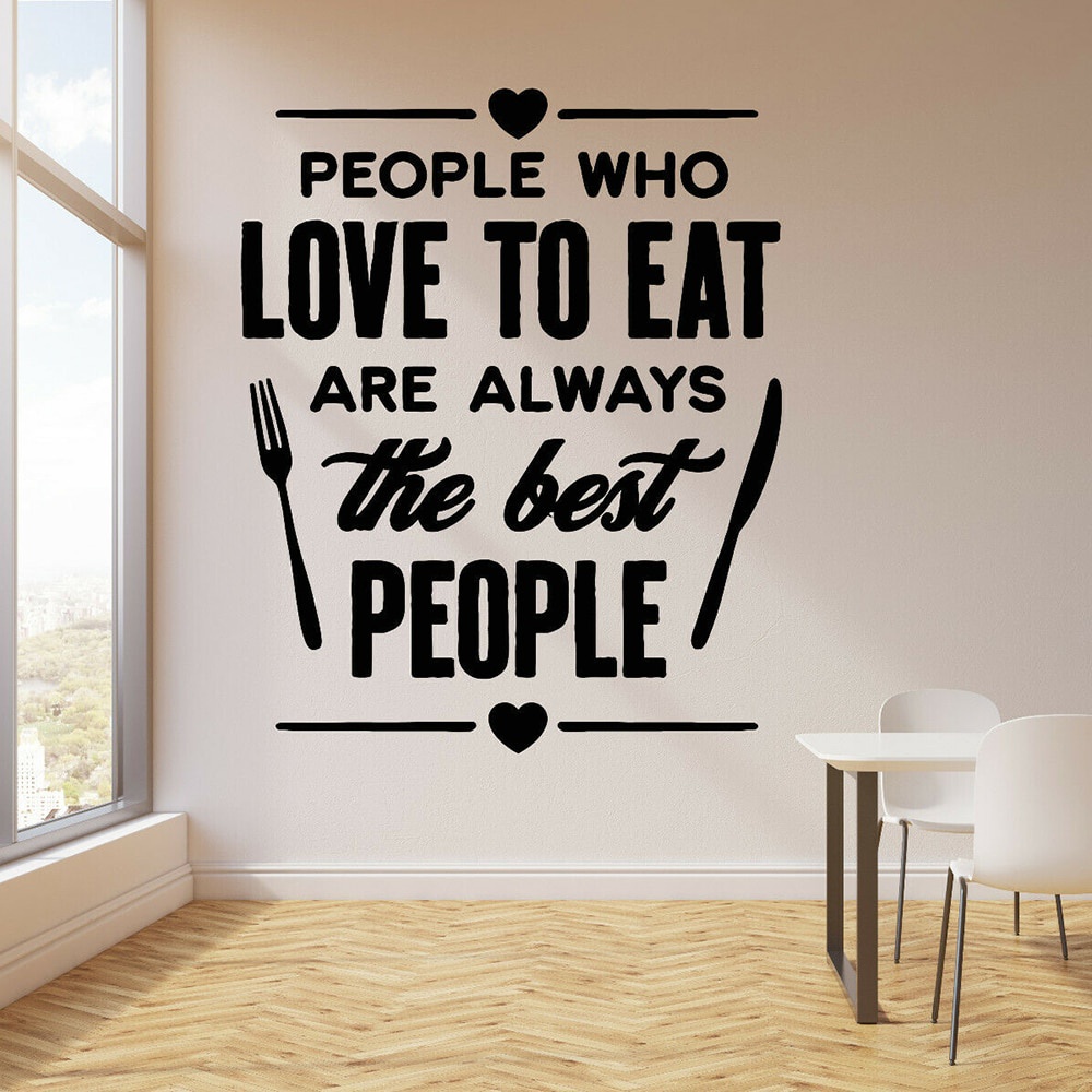 Restaurant logo Vinyl Wall Decal Kitchen Cafe Shop Sign Window Sticker Dining Room Words Art