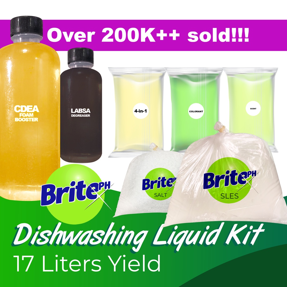 Dishwashing Liquid Kit DIY (17 liters Yield) 10 components Shopee