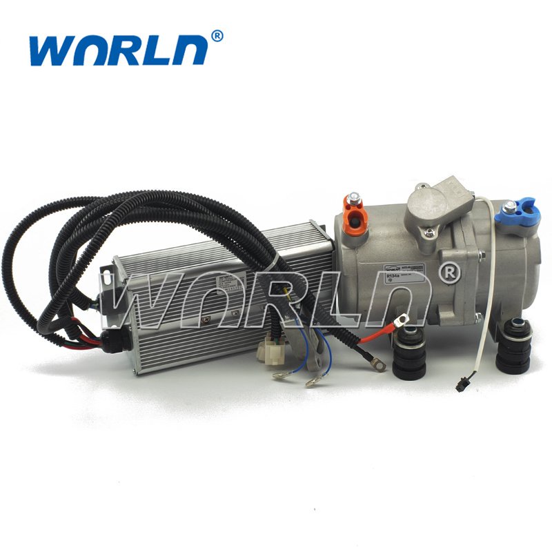 Truck Parking Automotive AC Electric Compressor With Controller 12V 24V