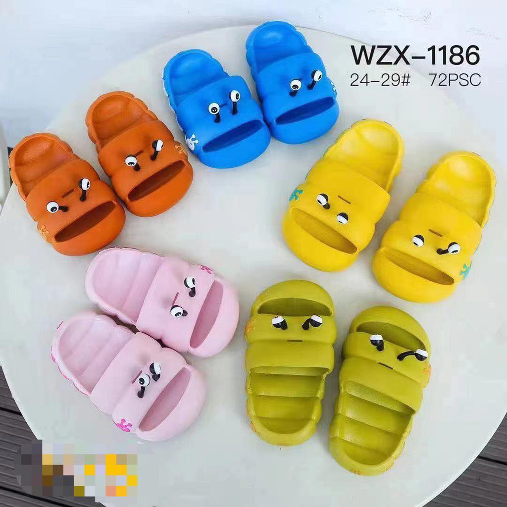 ☬Caterpillar Slide Slippers for Kids (1186-S) | Shopee Philippines