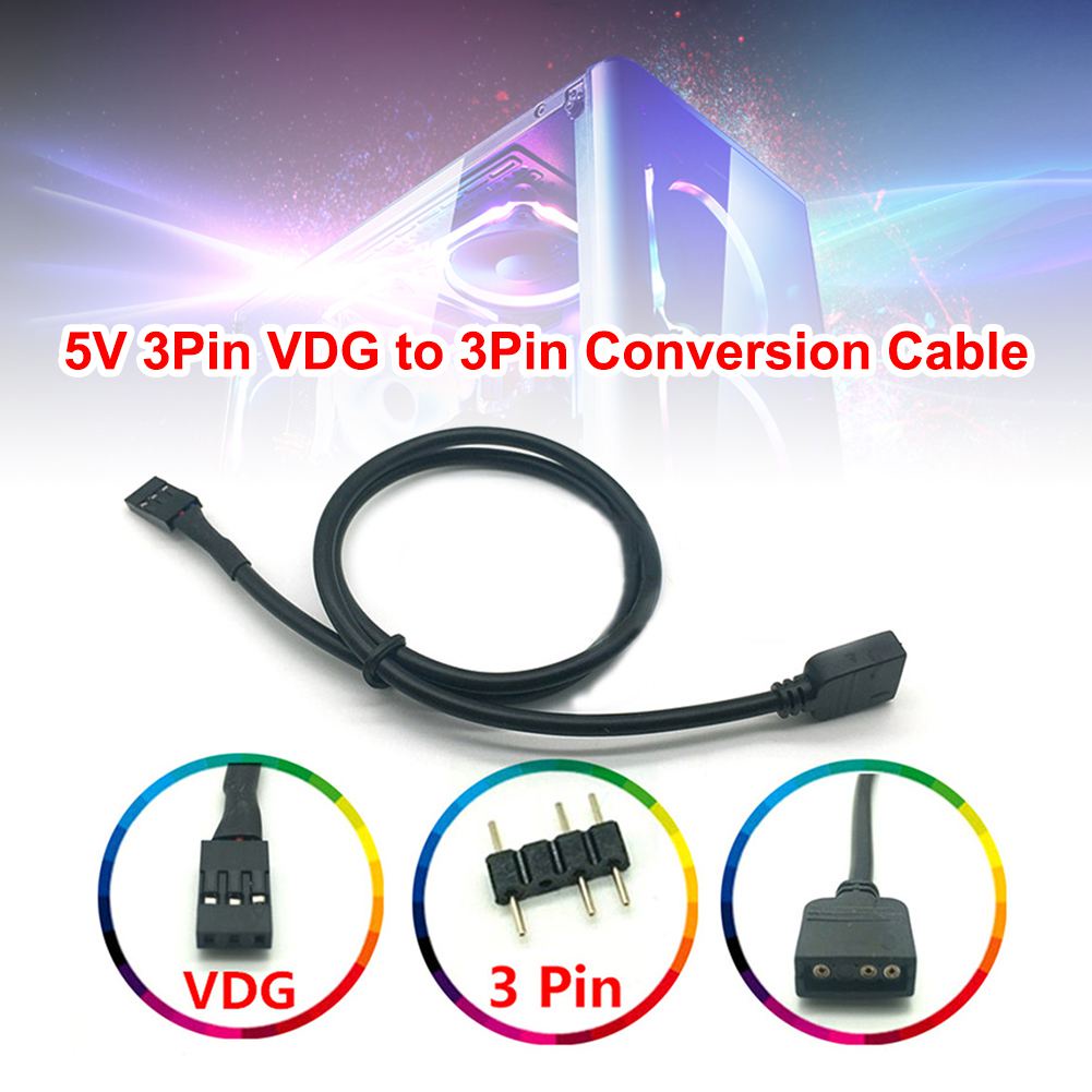 1/5pcs 5V 3Pin VDG to 5V 3Pin ARGB SYNC Adapter Cable for Gigabyte