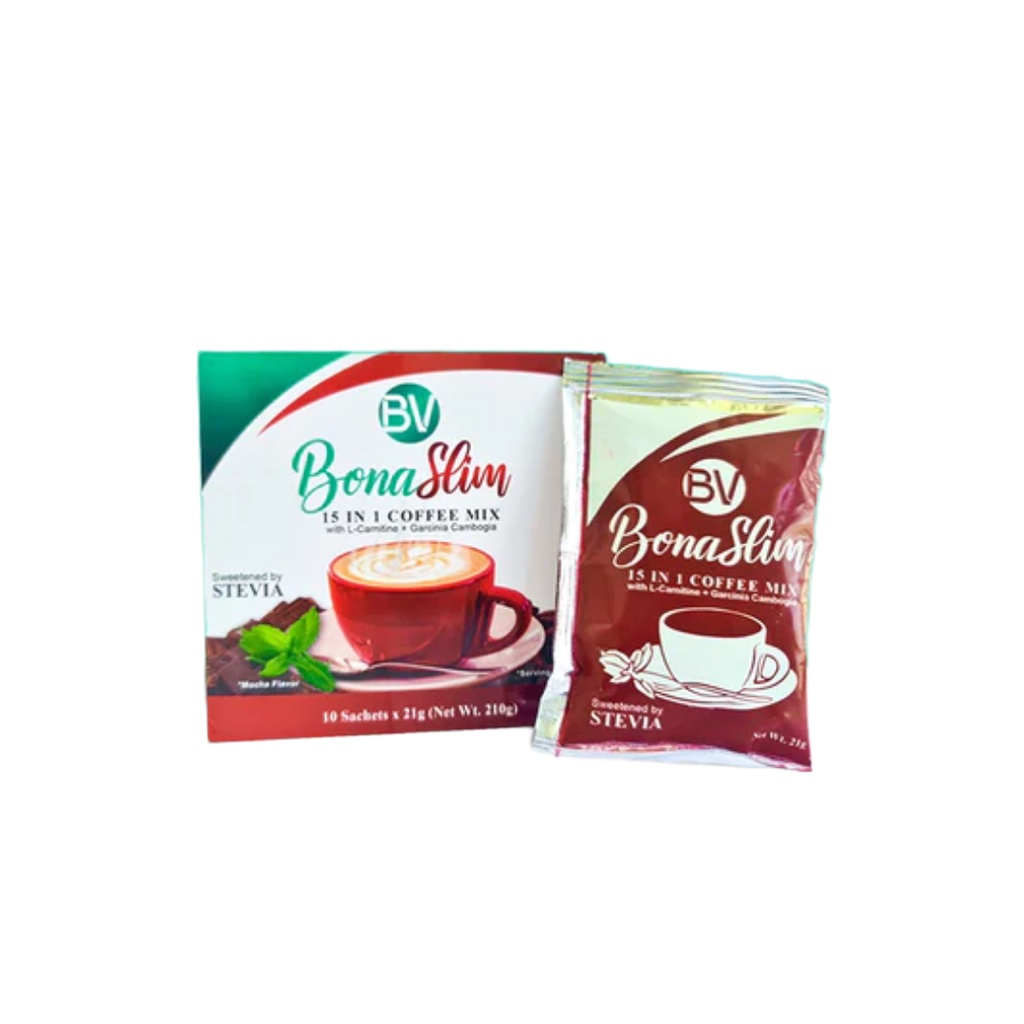 2023NEW BONASLIM 15 in 1 BonaVita Slimming Coffee 10 Sachets with L