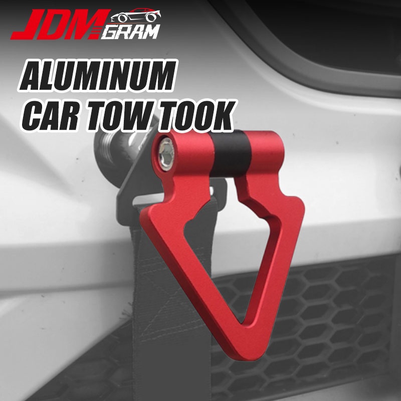 2X JDM Style Aluminum Towing Hook+Tow Strap For Porsche Carrera 911 991 2014-up