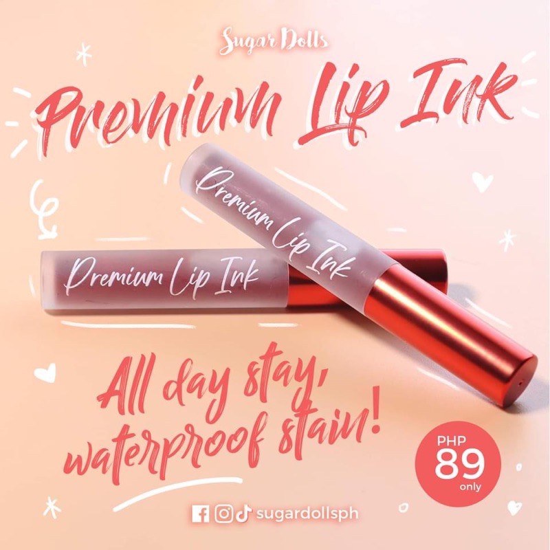 Sugar Dolls Premium Lip ink with freebiee | Shopee Philippines