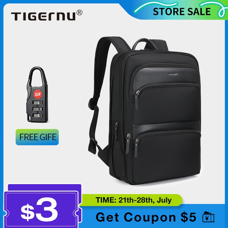 Lifetime Warranty Expandable Men Backpack Thin Travel Back Pack Bag Men