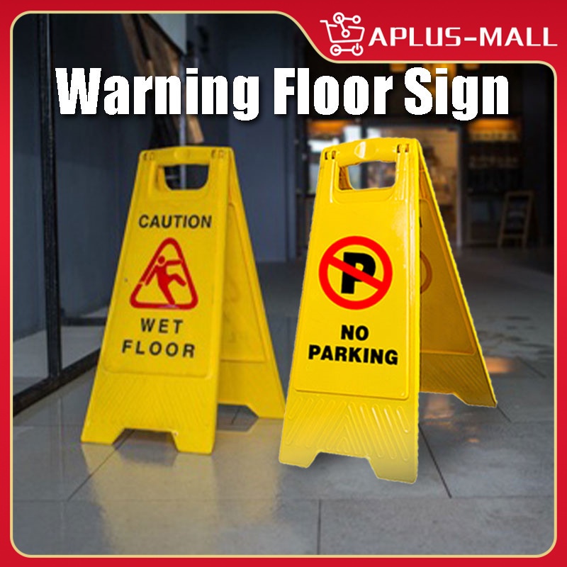 ♙No Parking Signage / Caution Wet Floor Signage Warning Floor Sign