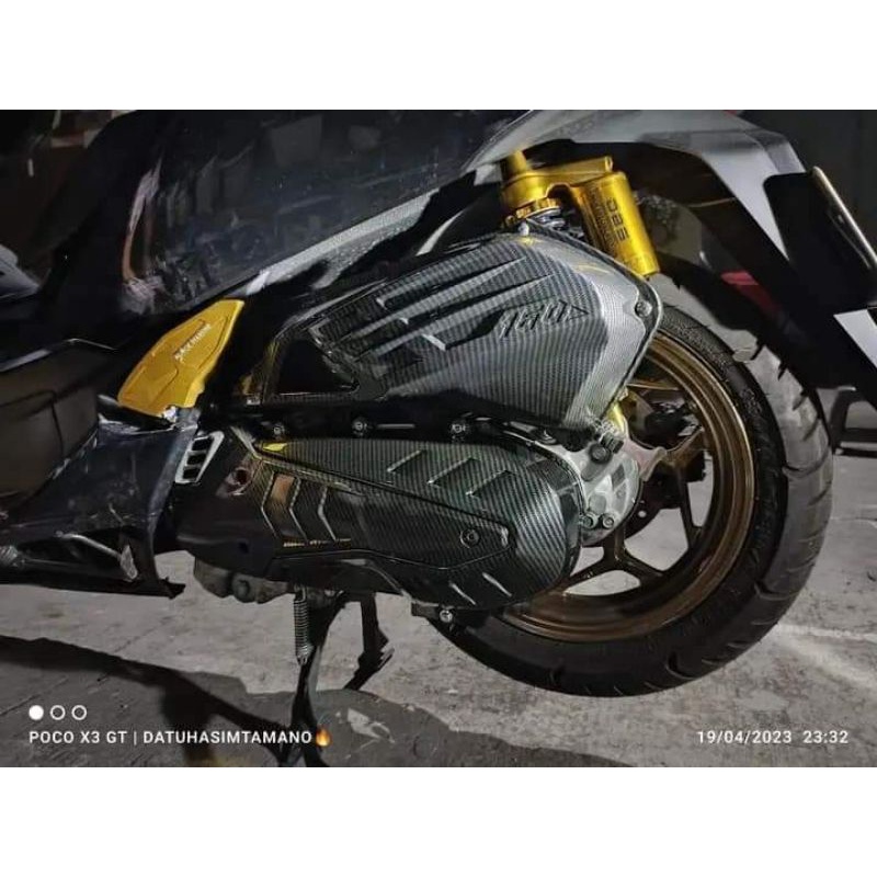 Honda PCX 160 carbon CVT / Crankcase cover (Patong sa stock) Shopee