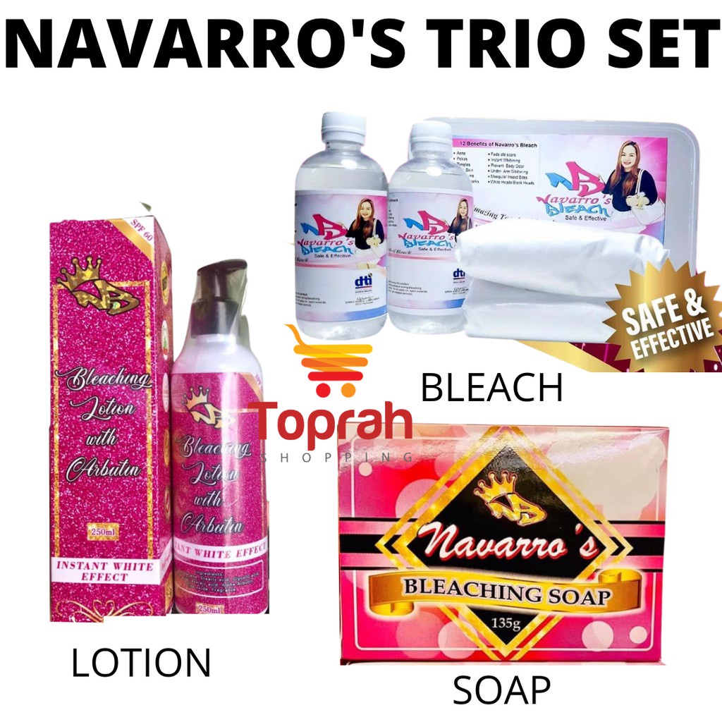 Navarro Bleach Trio Set Soap Bleaching Lotion Bleach Shopee Philippines 8620