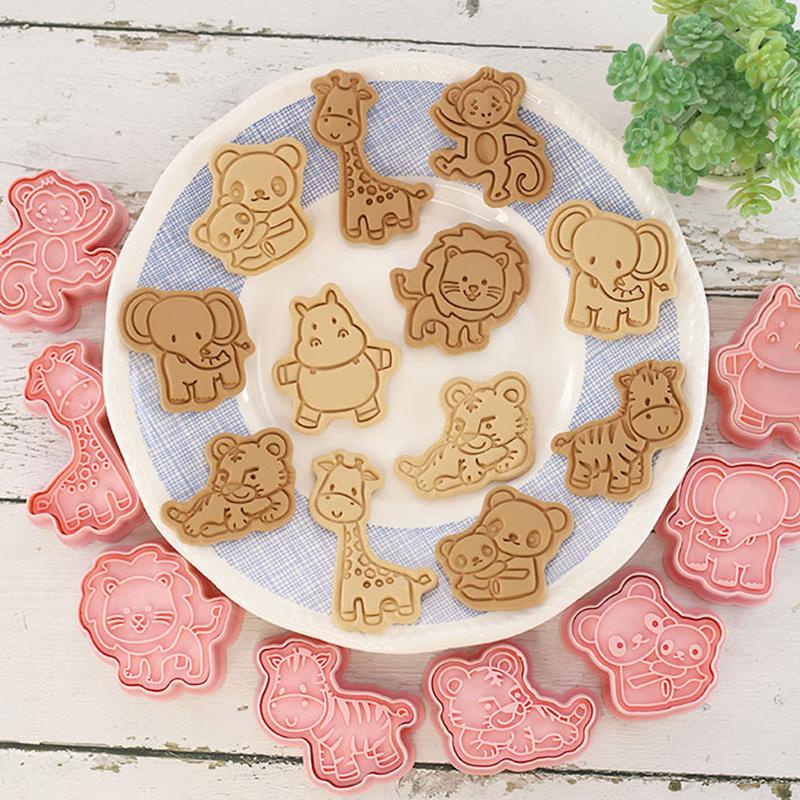 8Pcs/Set Jungle Safari Animal Cookie Mold Cutter Theme Party Suppliers