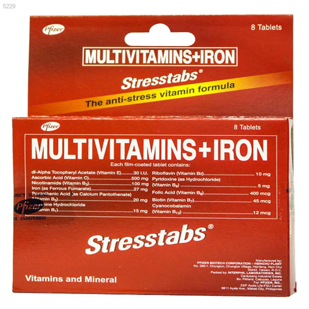 Stresstabs Stresstabs Multivitamins + IRON 8 Tablets 1 box The Anti ...