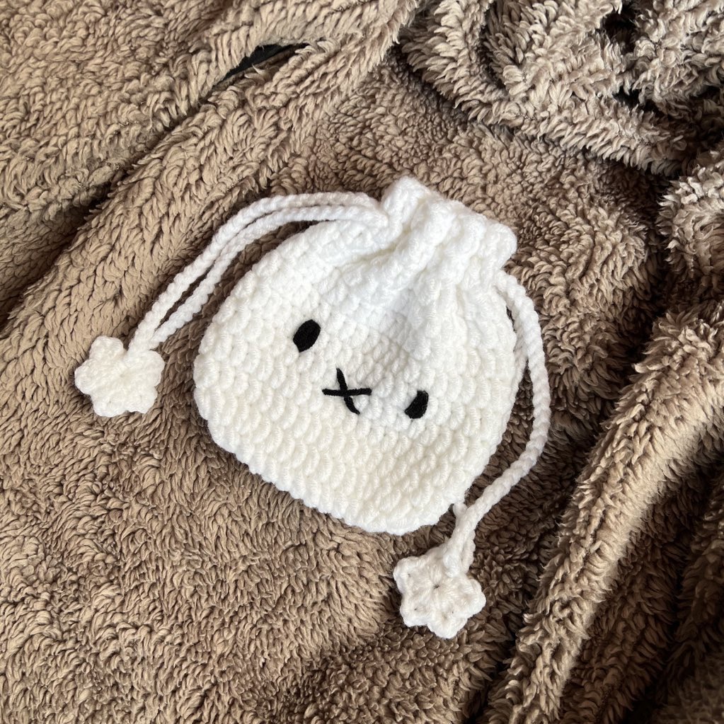 PREORDER Handmade Crochet Miffy Pouch [read description please