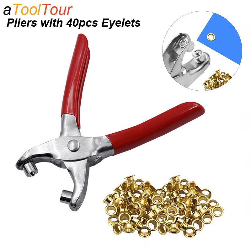 NPGB Plier Rivets Leather Hole Puncher Metal Eyelets Grommet Sewing