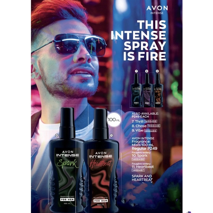 Avon perfume cologne Intense Fragrance Mist for Men 100ml | Shopee ...