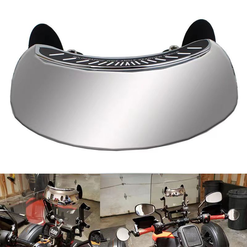 Motorcycle Windscreen 180 Degree Blind Spot Mirror Wide Angle Rearview