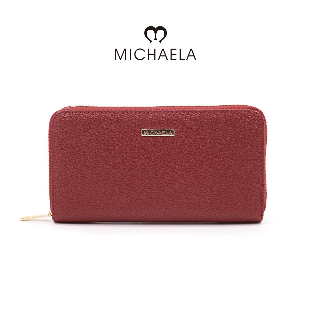 MICHAELA Glitter Zipper Long Wallet for Women Fashion Large